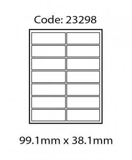 ABBA 23298 Laser Label [99.1mm x 38.1mm]
